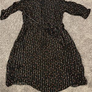 Lane Bryant Black Dress with Orange Accents